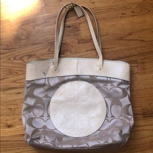 Coach creamish color purse